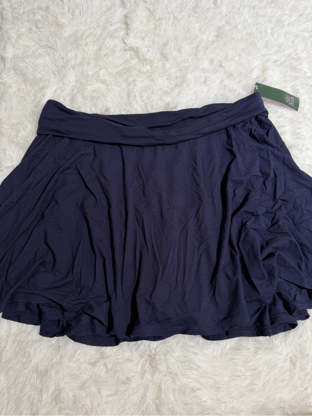 NWT Wild Fable Flounce Mini Skort 1X High Rise A Line Navy Skirt Short soft comf